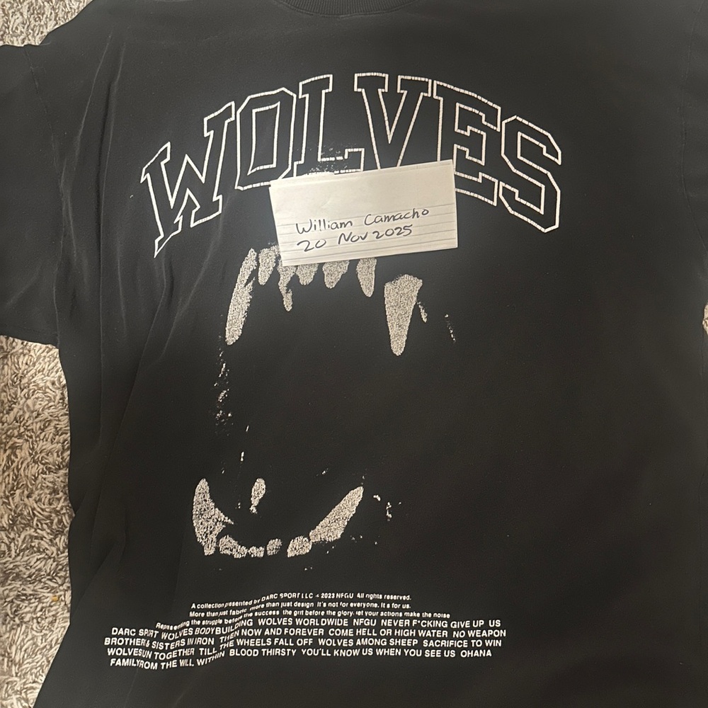 Darc Sport Black Wolves Short Sleeve Tee